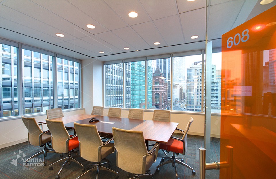 An example of a camera ready boardroom