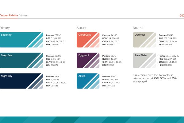 Guide to Colour Palette for Photos, Videos and Web Design brand guide